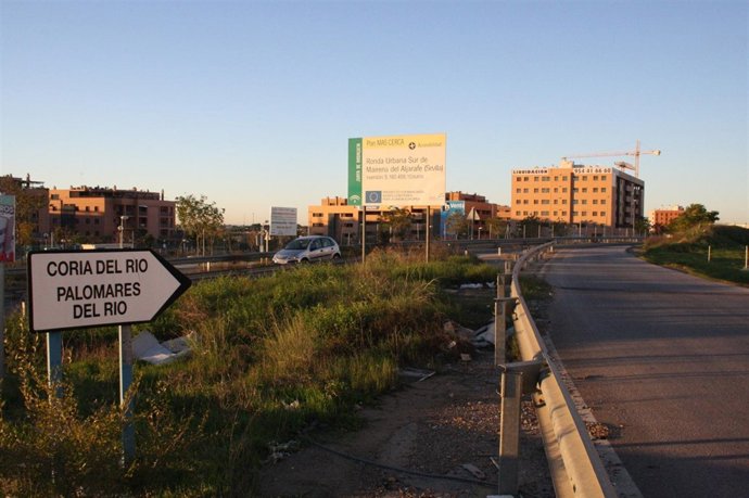 Obras de la Ronda Sur, en Mairena.