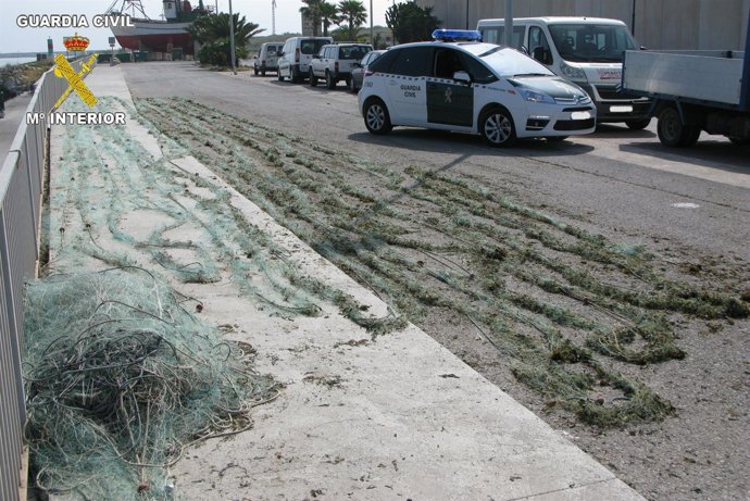 Redes de pesca recuperadas tras ser robadas en Guardamar
