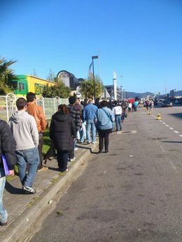 Colas en Empregalia en Vigo