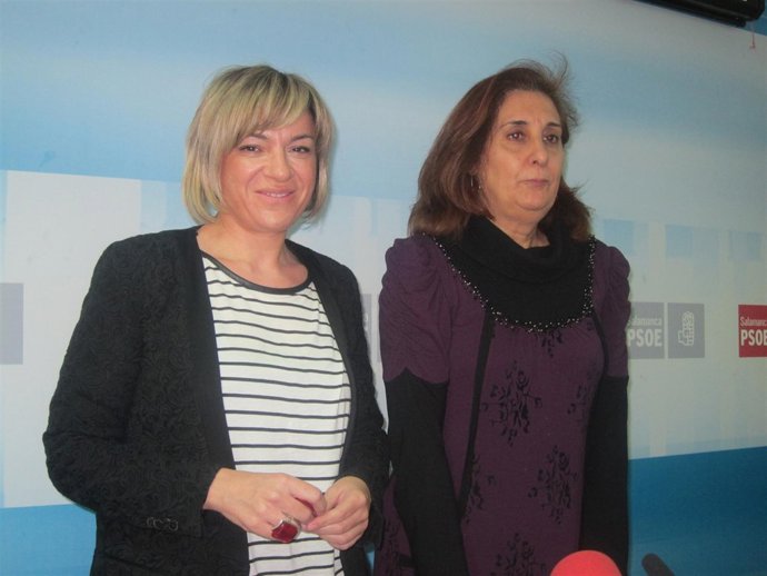 Las socialistas Elena Diego y Elvira Vicente