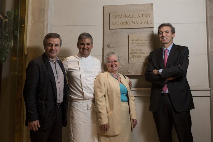 Q.Vila(VilaViniteca)chef N.Jubany,M.Alonso(Fund.MachadoCollioure)M.Par(Majestic)