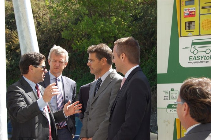Alfonso Rueda en su visita a Portugal