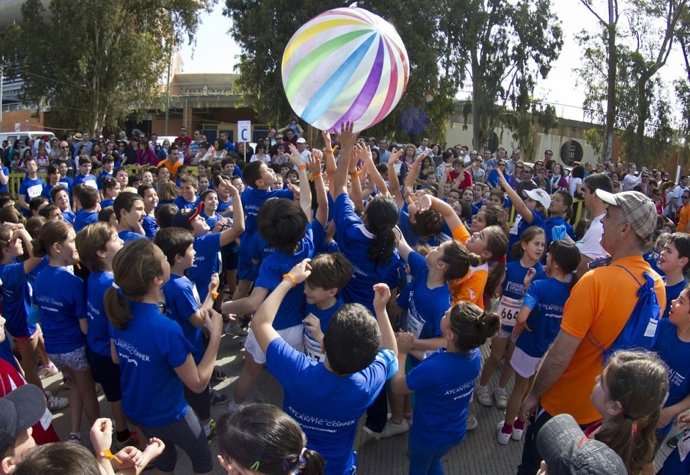 Los pequeños después de la carrera