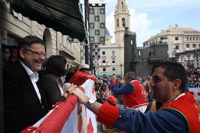 Ximo Puig y Toni Francés en Alcoy
