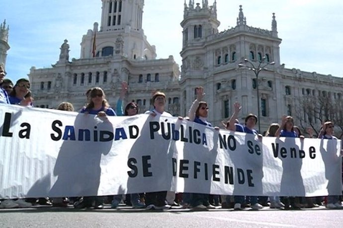 Quinta 'Marea Blanca' en Madrid por la sanidad pública