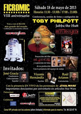 Cartel del VIII aniversario de Ficromic 