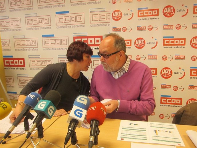 Ascensión Esteban (CC.OO.) y Carlos Bellas (UGT)