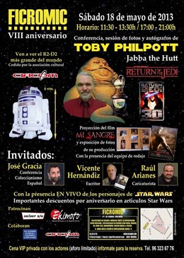 Cartel del VIII aniversario de Ficromic 