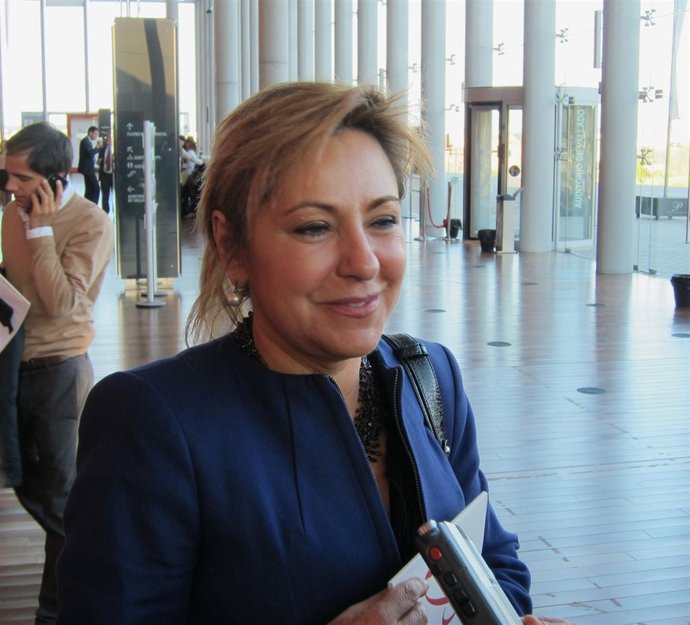 La alcaldesa de Zamora, Rosa Valdeón, en la entrega de los Premios CyL