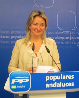 La coordinadora de política municipal del PP-A, Carolina González Vigo, hoy 