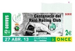 Cupón ONCE centenario Racing