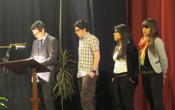 Iribas participando en la lectura pública de 'El Quijote'