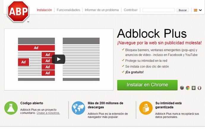 Adblock Plus supera los 200 millones de descargas