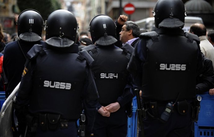 Recurso de policías antidisturbios