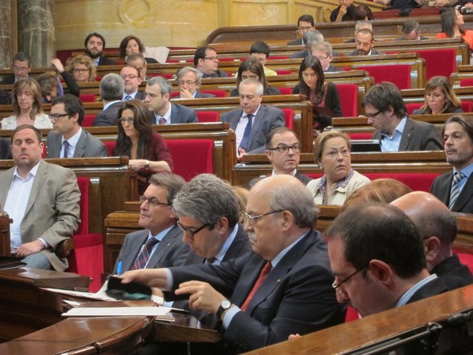 O.Junqueras (ERC), pte.A.Mas, consellers A.Mas-Colell y R.Espadaler