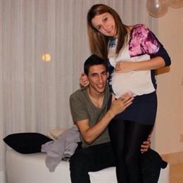 Angel di María y Jorgelina Cardoso
