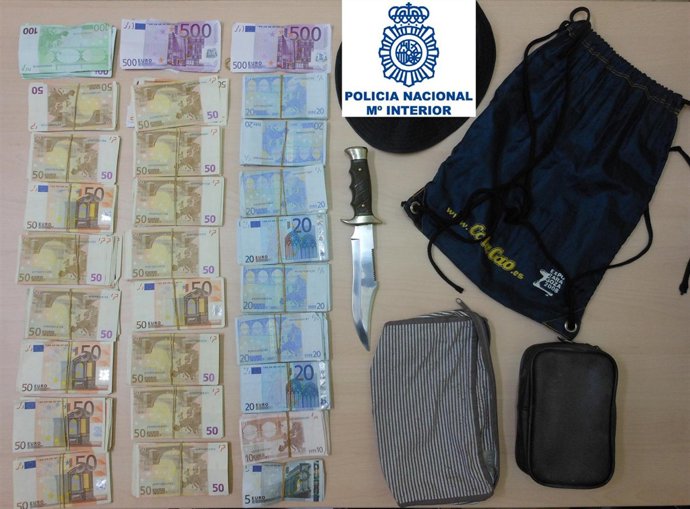 Material intervenido por robo en Ourense