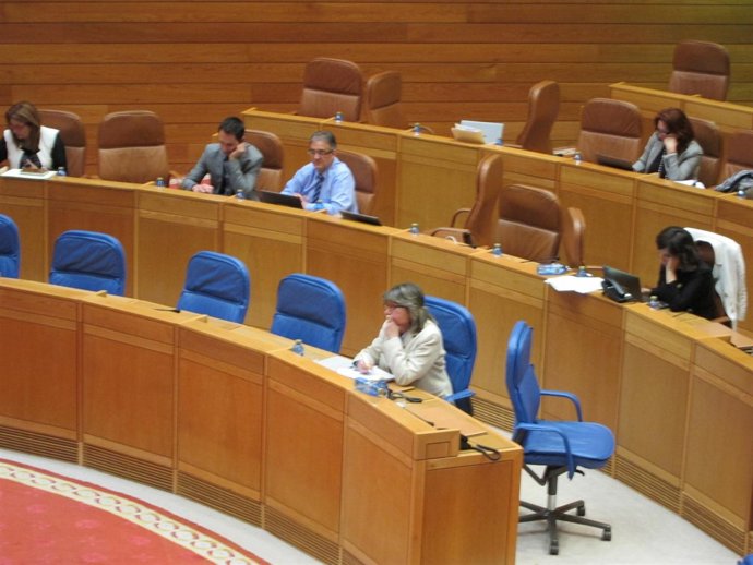Rosa Quintana en el pleno del Parlamento de Galicia