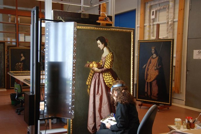 El Bellas Artes concluye la restauración de las santas de Zurbarán