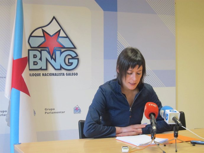 La diputada del BNG, Ana Pontón, en rueda de prensa