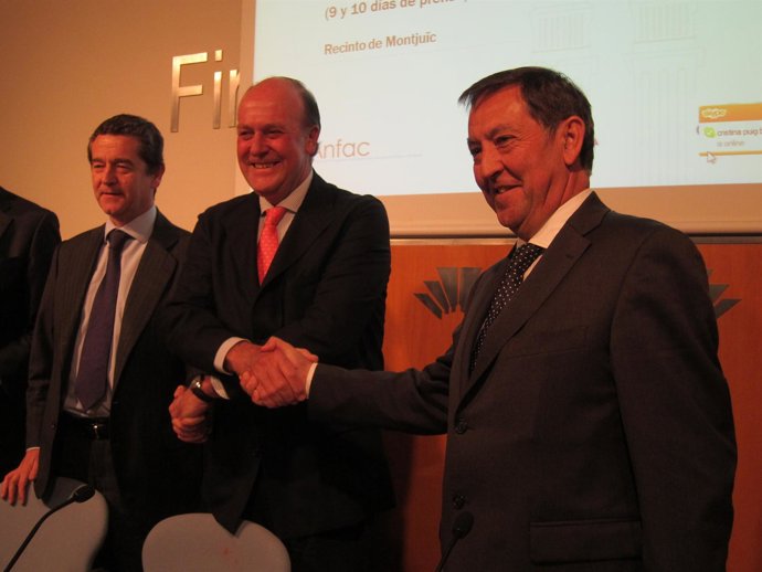 E.Lacalle, M.Armero (Anfac) y V.García (Aniacam)