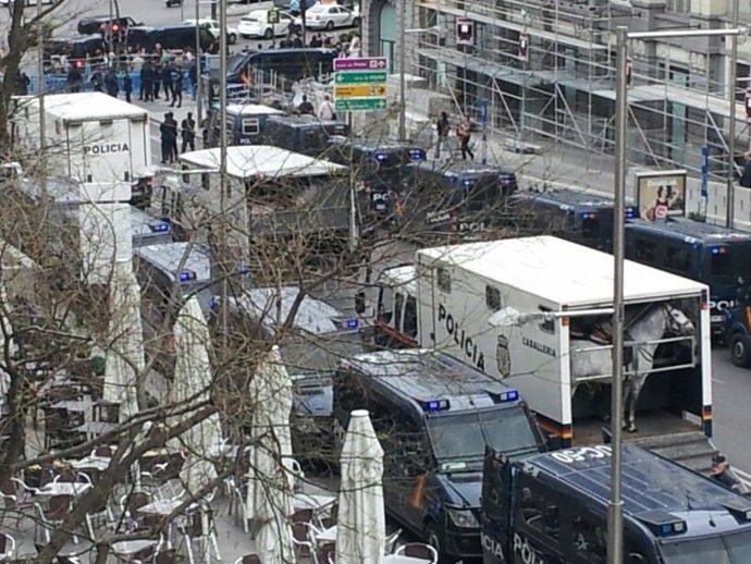 Inmediaciones del Congreso antes de la concentración