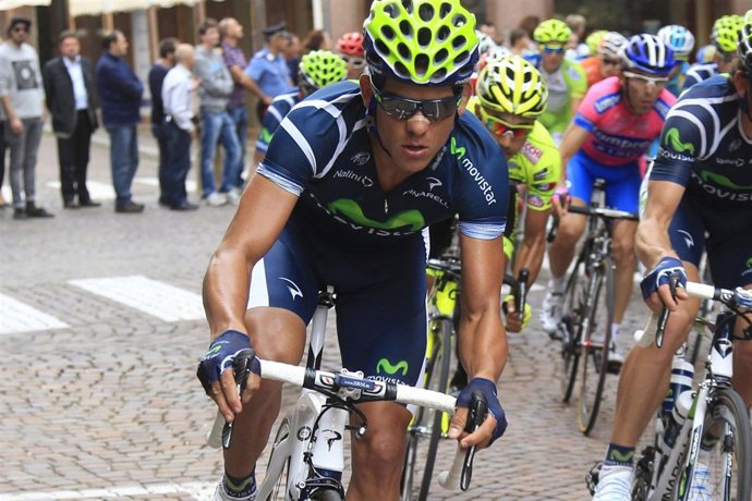 El ciclista del Movistar Andrey Amador
