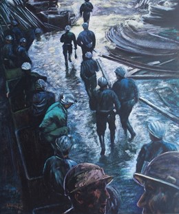 Uno de los óleos de la exposición '¿Encadenados a la oscuridad?'.