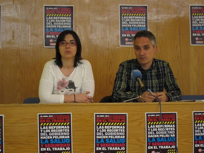 Cristina Antoñanzas y Jorge Ruano, en la rueda de prensa
