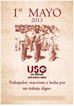 Cartel de USO para la celebración del '1 de mayo'