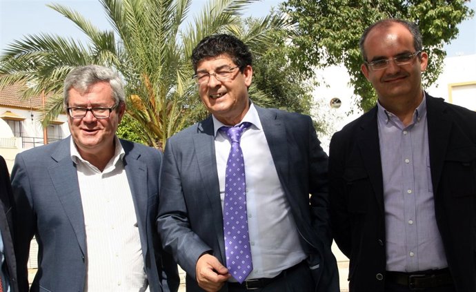 Diego Valderas, hoy en una visita a Arahal