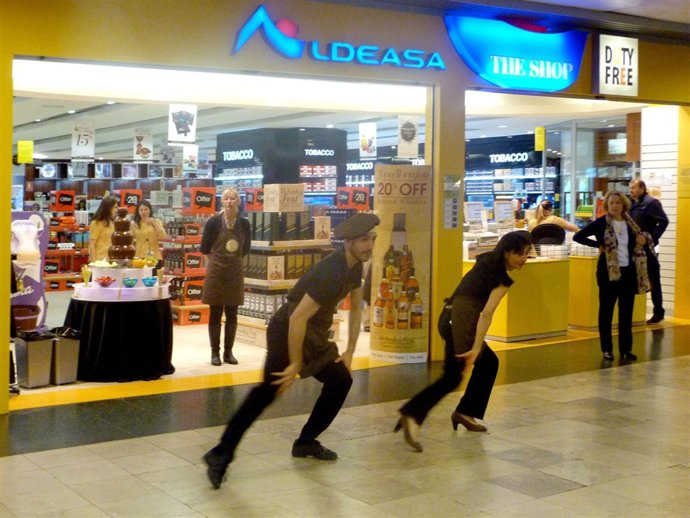 Baile chocolate aeropuerto de Madrid Barajas