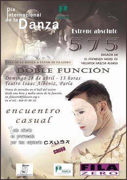 Cartel de la representación de teatro para recaudar fondos para la asociación pa