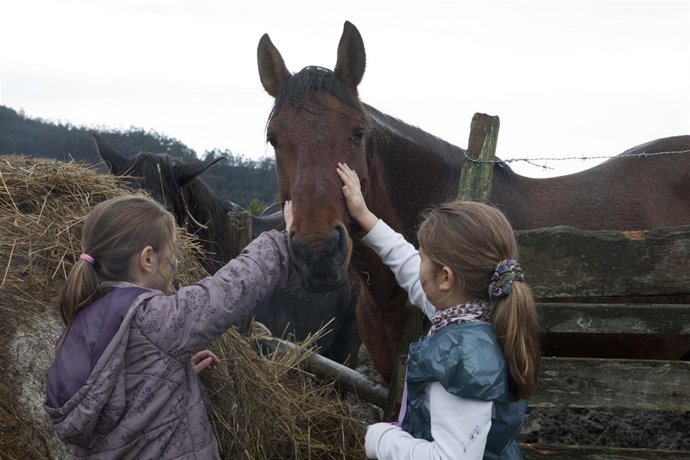 Foto de archivo de las actividades en la Granja escuela de La Garma