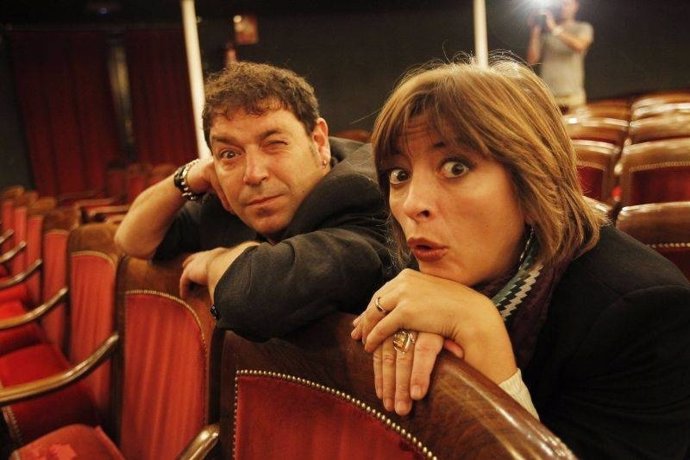 Los actores Jorge Asín y Marisol Aznar.