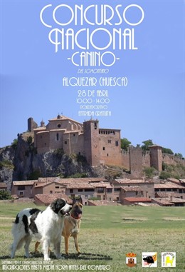 Cartel del Concurso Canino de Alquézar.