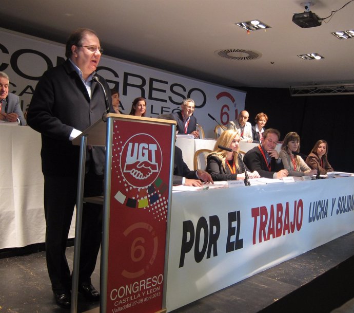 Juan Vicente Herrera interviene en el VI Congreso de UGT de CyL