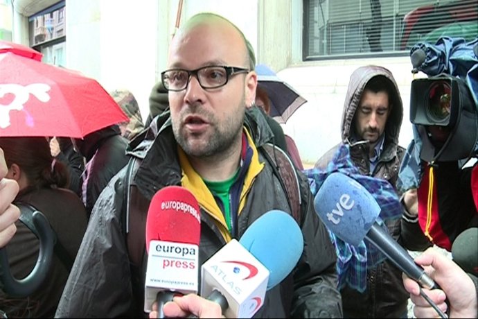 Escrache de la PAH a Moragas (PP) en Barcelona