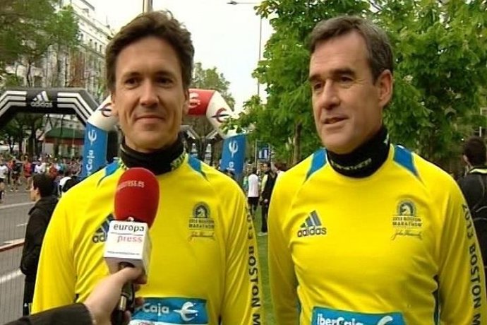 Corredores españoles en boston maratón madrid