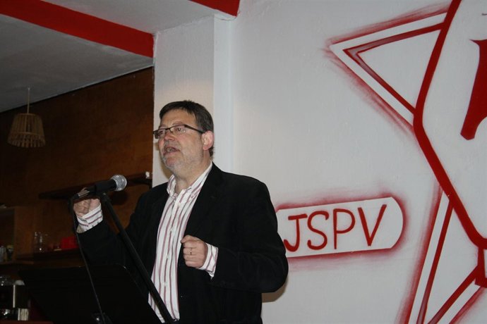 Puig durante el Congreso de Juventudes Socialistas de Camp de Morvedre