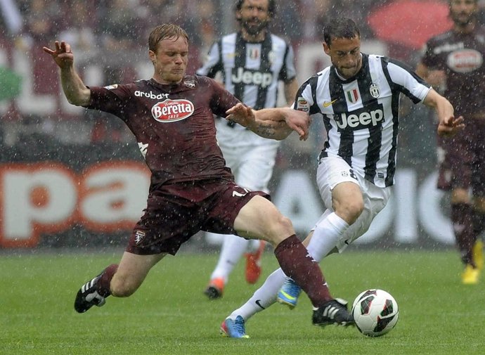 El jugador de la Juventus Marchisio ante el Torino