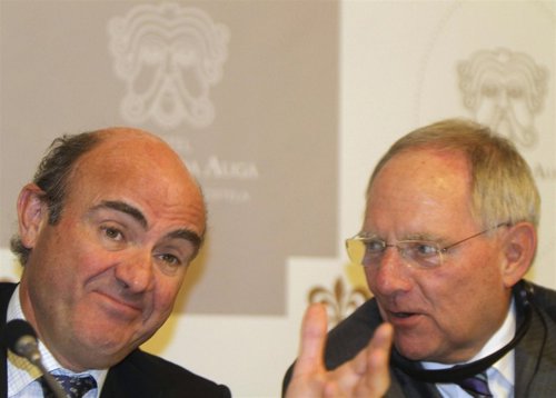 De Guindos Y Schäuble En Santiago De Compostela