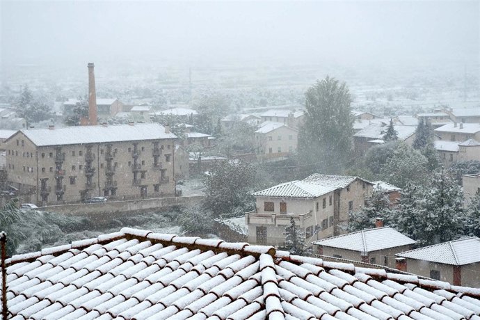 Nevada en Beceite (Teruel).