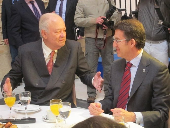 El presidente del Banco Etcheverría y el de la Xunta de Galicia