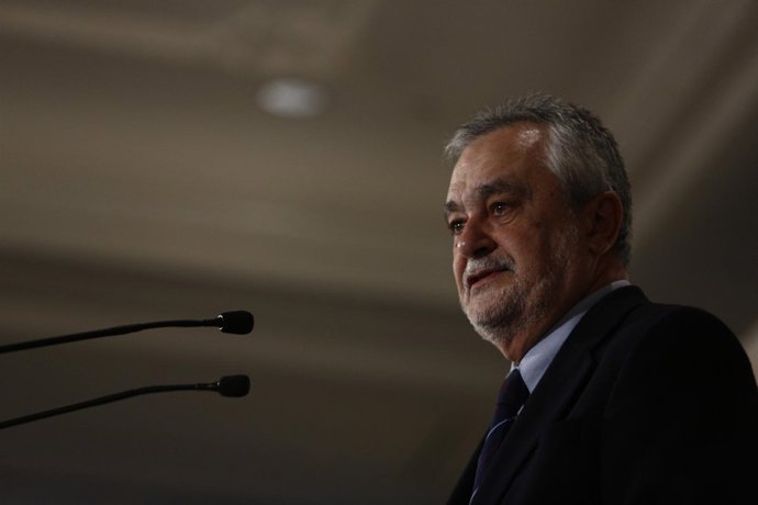 José Antonio Griñán, hoy en un desayuno en Madrid