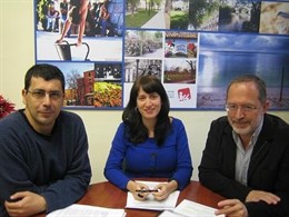 Los concejales de IU en el Ayuntamiento de Valladolid