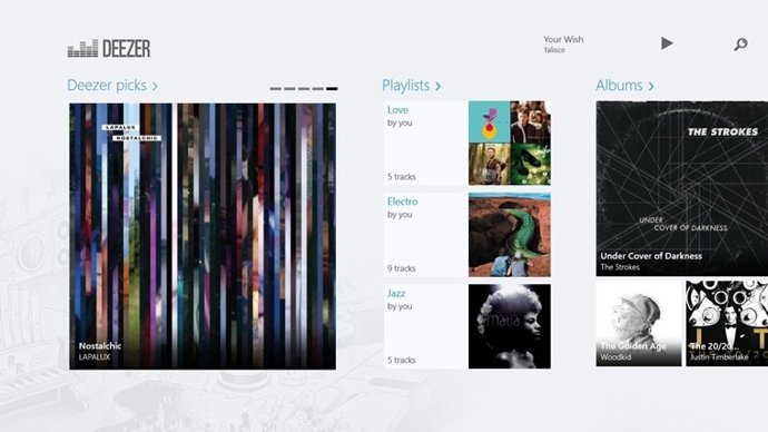 Deezer para Windows 8