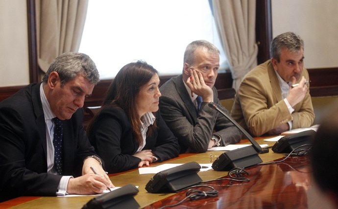 Julio Villarrubia, Soraya Rodríguez, Antonio Camacho y José de Francisco