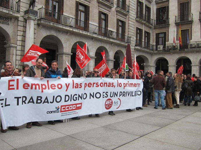 Concentración de los trabajadores de Liberbank