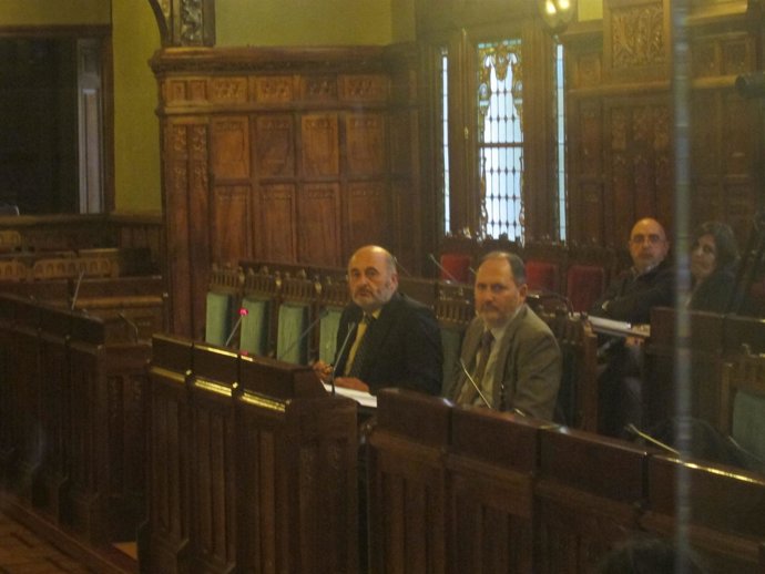 Viejoy y Arias, durante su comparecencia. 